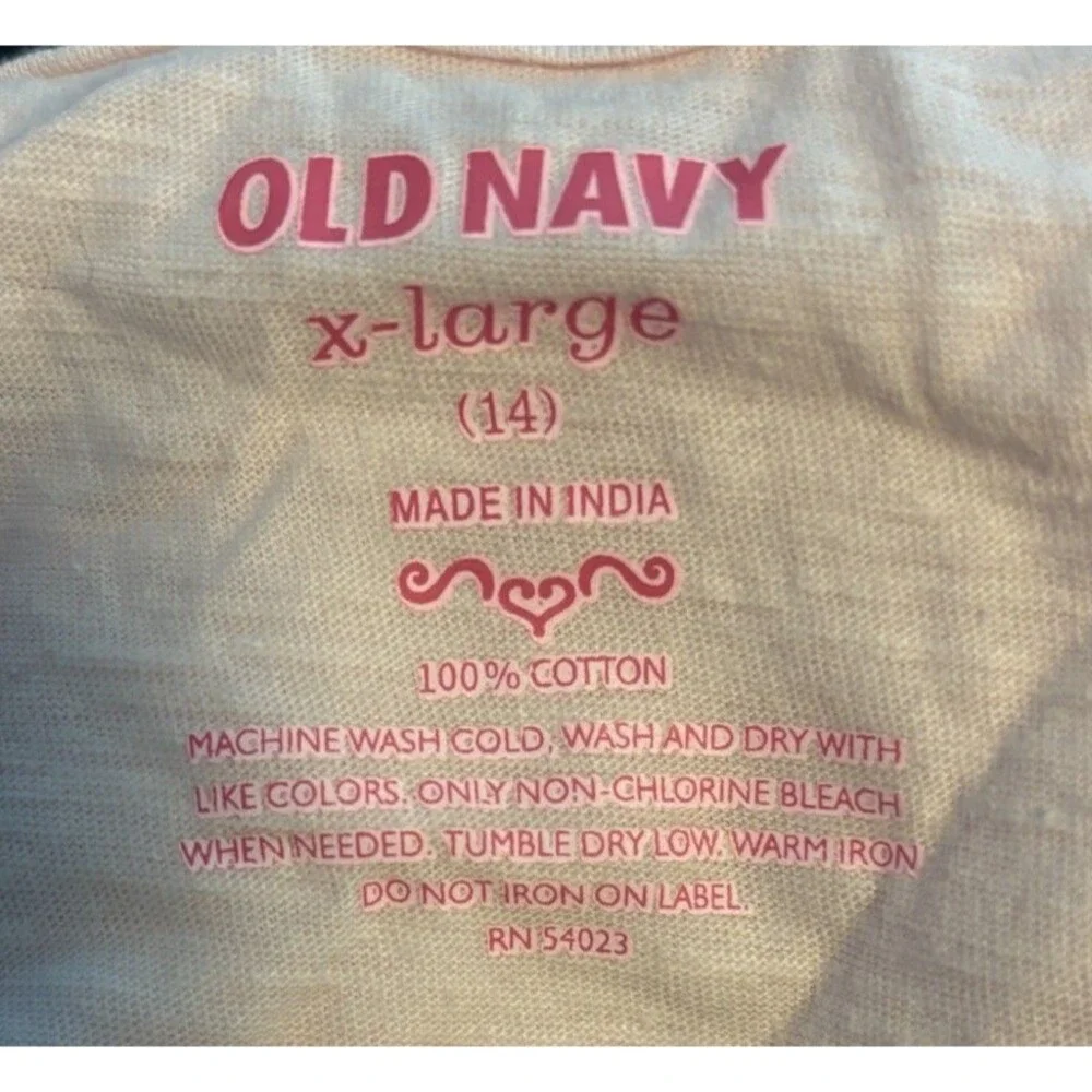 New Old Navy Girls Pink 3D Rose Ruffle Tunic 100% Cotton size XL 14